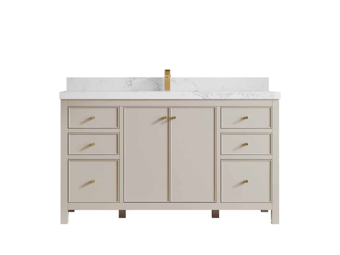 Chicago 60 in. W x 22 in. D Single Sink Bathroom Vanity - Willow Bath and Vanity