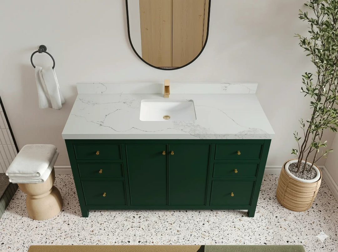 Chicago 60 in. W x 22 in. D Single Sink Bathroom Vanity - Willow Bath and Vanity