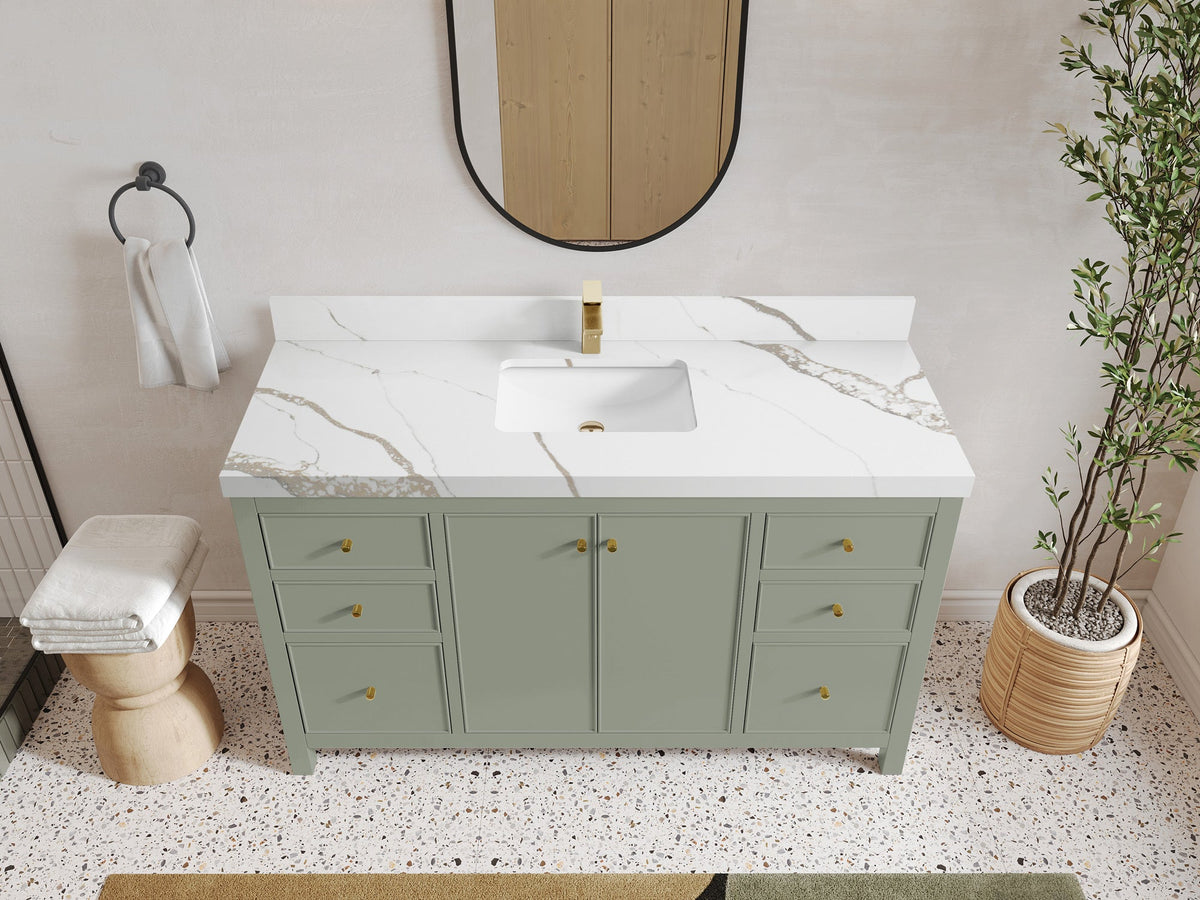 Chicago 60 in. W x 22 in. D Single Sink Bathroom Vanity - Willow Bath and Vanity