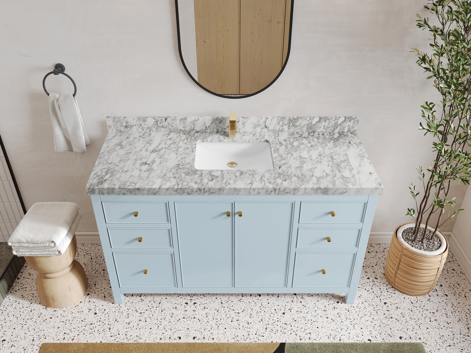 Chicago 60 in. W x 22 in. D Single Sink Bathroom Vanity - Willow Bath and Vanity