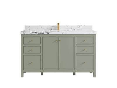 Chicago 60 in. W x 22 in. D Single Sink Bathroom Vanity - Willow Bath and Vanity