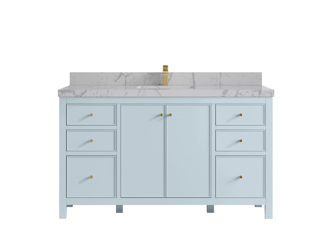 Chicago 60 in. W x 22 in. D Single Sink Bathroom Vanity - Willow Bath and Vanity