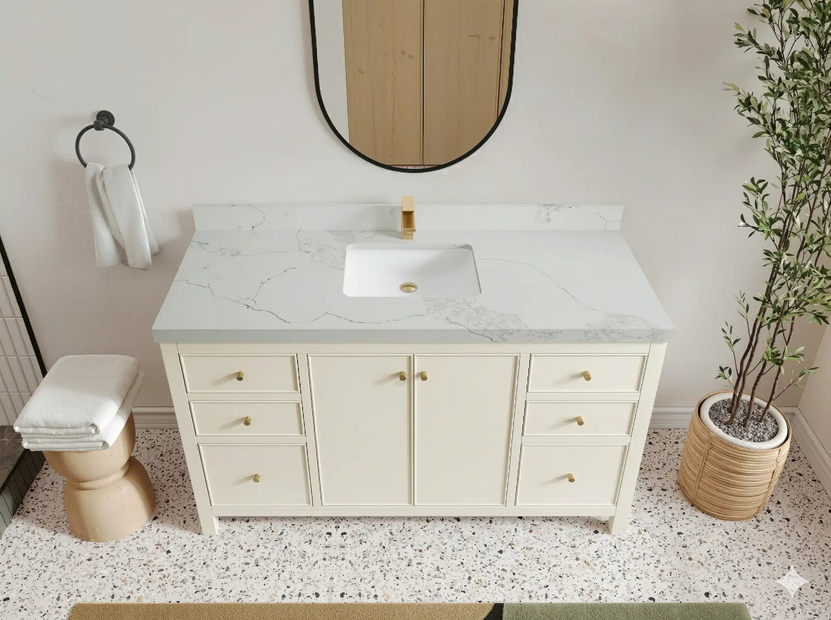 Chicago 60 in. W x 22 in. D Single Sink Bathroom Vanity - Willow Bath and Vanity