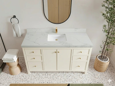 Chicago 60 in. W x 22 in. D Single Sink Bathroom Vanity - Willow Bath and Vanity