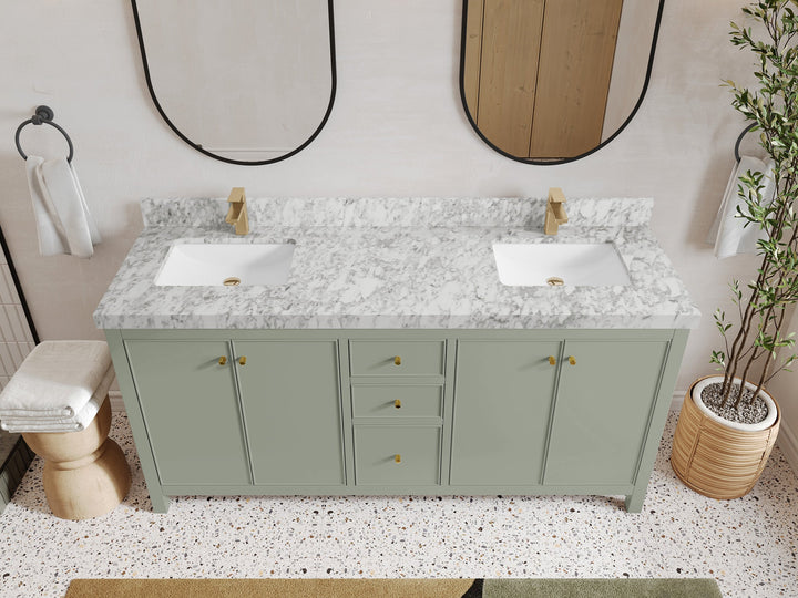 Chicago 72 in. W x 22 in. D Double Sink Bathroom Vanity - photo 10
