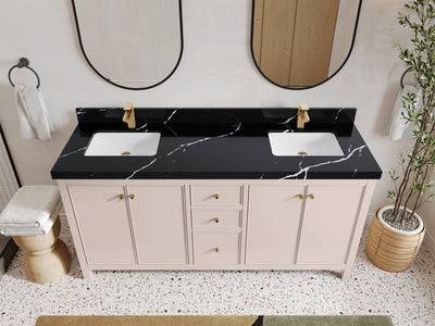 Chicago 72 in. W x 22 in. D Double Sink Bathroom Vanity - Willow Bath and Vanity