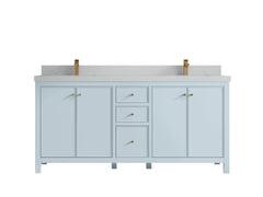 Chicago 72 in. W x 22 in. D Double Sink Bathroom Vanity - photo 13