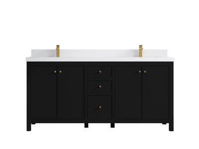 Chicago 72 in. W x 22 in. D Double Sink Bathroom Vanity - Willow Bath and Vanity