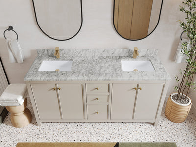 Chicago 72 in. W x 22 in. D Double Sink Bathroom Vanity - Willow Bath and Vanity