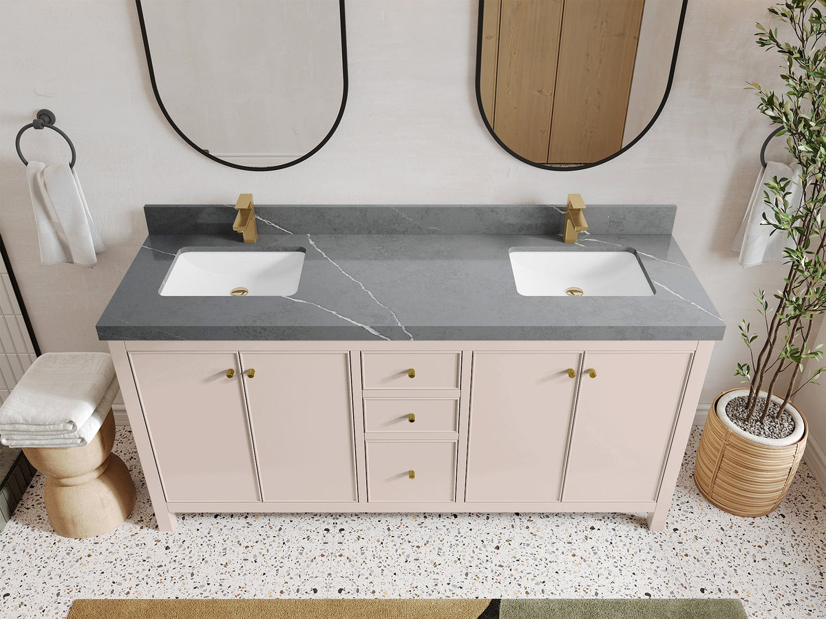 Chicago 72 in. W x 22 in. D Double Sink Bathroom Vanity - Willow Bath and Vanity