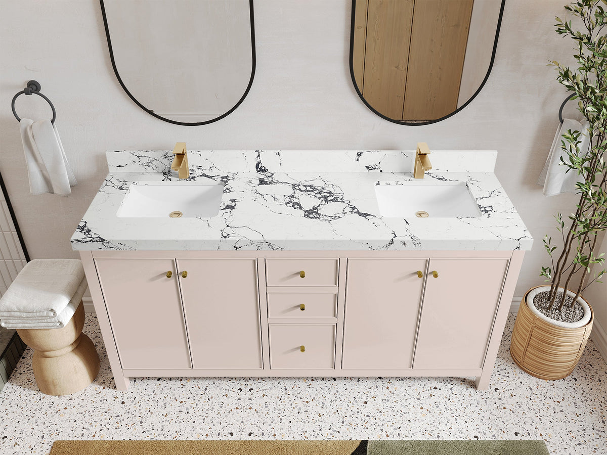 Chicago 72 in. W x 22 in. D Double Sink Bathroom Vanity - Willow Bath and Vanity