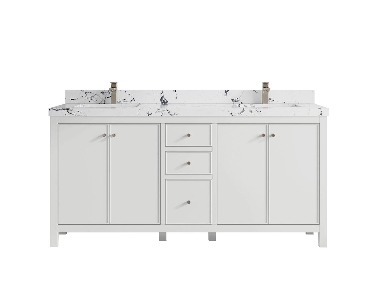Chicago 72 in. W x 22 in. D Double Sink Bathroom Vanity - Willow Bath and Vanity