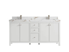 Chicago 72 in. W x 22 in. D Double Sink Bathroom Vanity - photo 37
