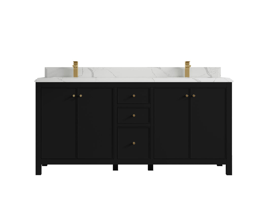 Chicago 72 in. W x 22 in. D Double Sink Bathroom Vanity - Willow Bath and Vanity