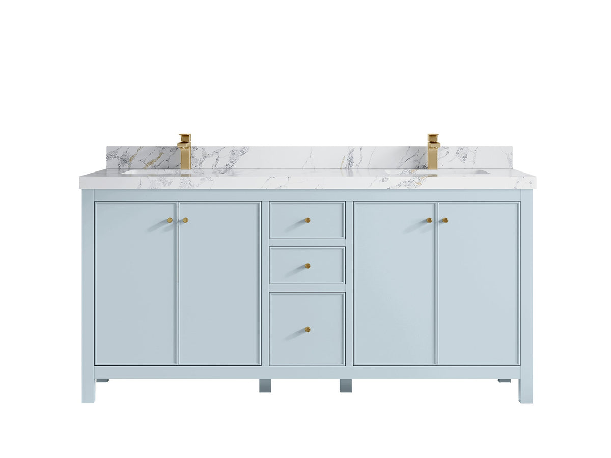 Chicago 72 in. W x 22 in. D Double Sink Bathroom Vanity - Willow Bath and Vanity