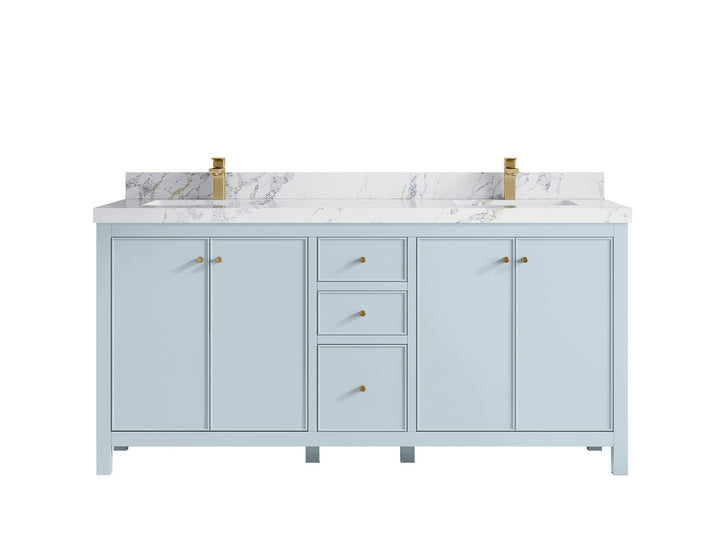 Chicago 72 in. W x 22 in. D Double Sink Bathroom Vanity - photo 21