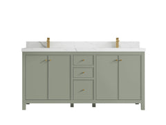 Chicago 72 in. W x 22 in. D Double Sink Bathroom Vanity - photo 17