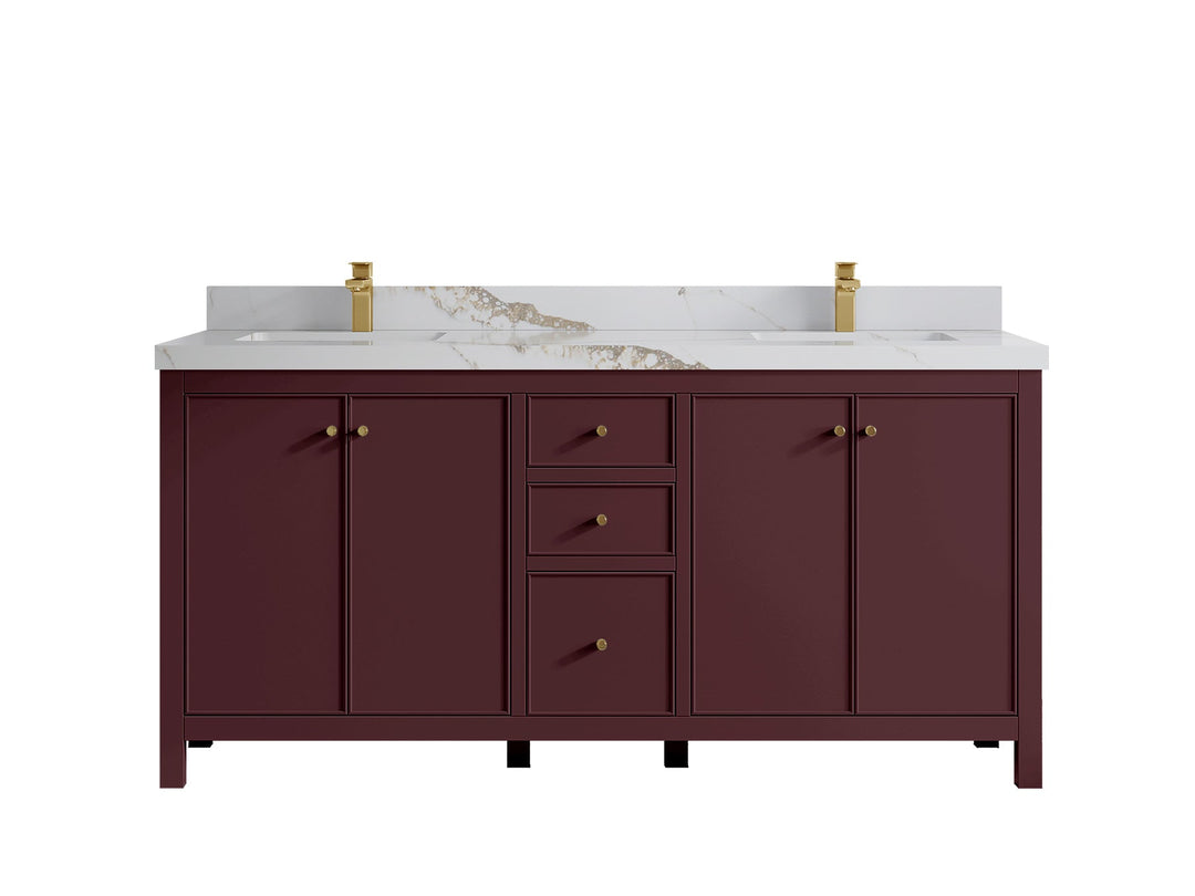 Chicago 72 in. W x 22 in. D Double Sink Bathroom Vanity - Willow Bath and Vanity