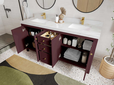 Chicago 72 in. W x 22 in. D Double Sink Bathroom Vanity - Willow Bath and Vanity