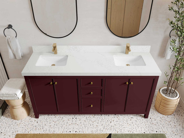 Chicago 72 in. W x 22 in. D Double Sink Bathroom Vanity - photo 35