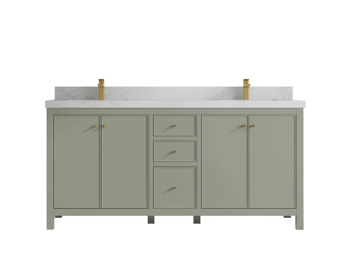 Chicago 72 in. W x 22 in. D Double Sink Bathroom Vanity - Willow Bath and Vanity