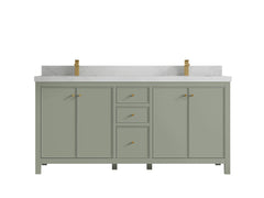 Chicago 72 in. W x 22 in. D Double Sink Bathroom Vanity - photo 1
