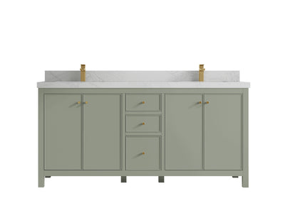 Chicago 72 in. W x 22 in. D Double Sink Bathroom Vanity - Willow Bath and Vanity