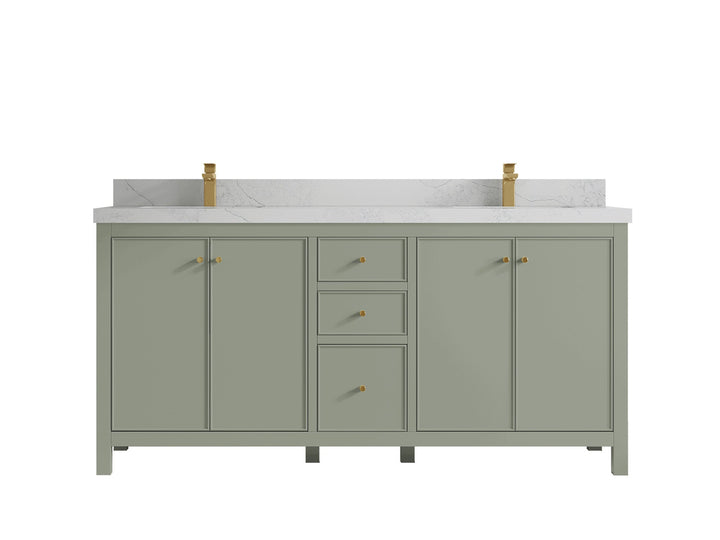 Chicago 72 in. W x 22 in. D Double Sink Bathroom Vanity - photo 1