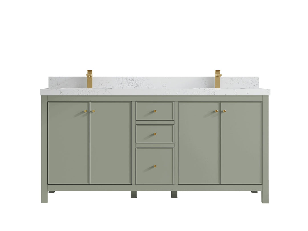 Chicago 72 in. W x 22 in. D Double Sink Bathroom Vanity - Willow Bath and Vanity