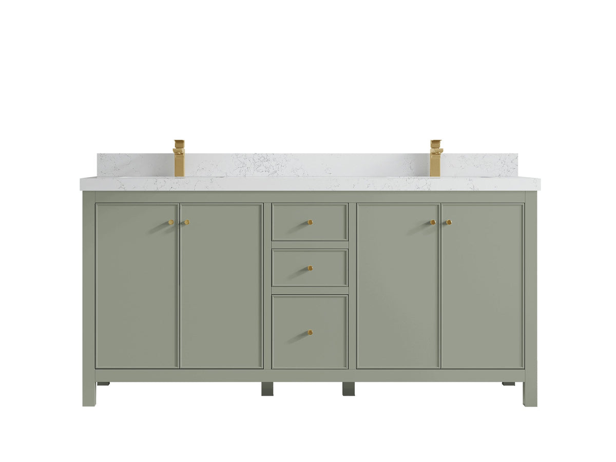 Chicago 72 in. W x 22 in. D Double Sink Bathroom Vanity - Willow Bath and Vanity