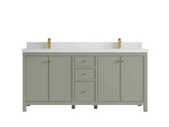 Chicago 72 in. W x 22 in. D Double Sink Bathroom Vanity - photo 31