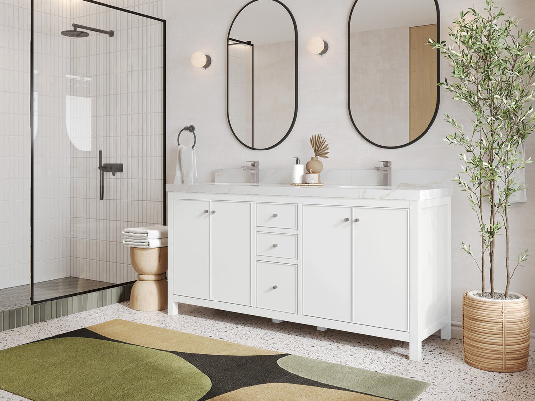 Chicago 72 in. W x 22 in. D Double Sink Bathroom Vanity - Willow Bath and Vanity