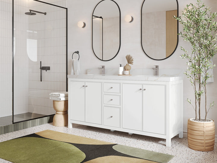 Chicago 72 in. W x 22 in. D Double Sink Bathroom Vanity - photo 2
