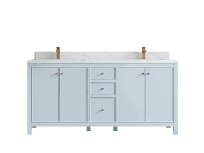 Chicago 72 in. W x 22 in. D Double Sink Bathroom Vanity - Willow Bath and Vanity