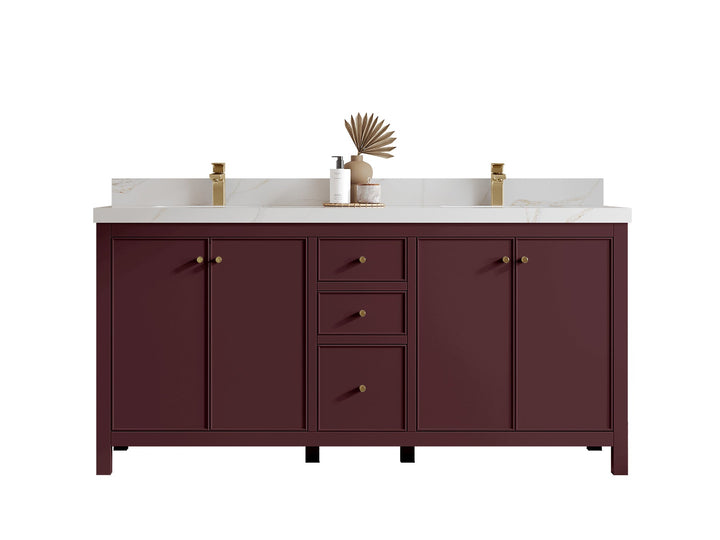 Chicago 72 in. W x 22 in. D Double Sink Bathroom Vanity - photo 1