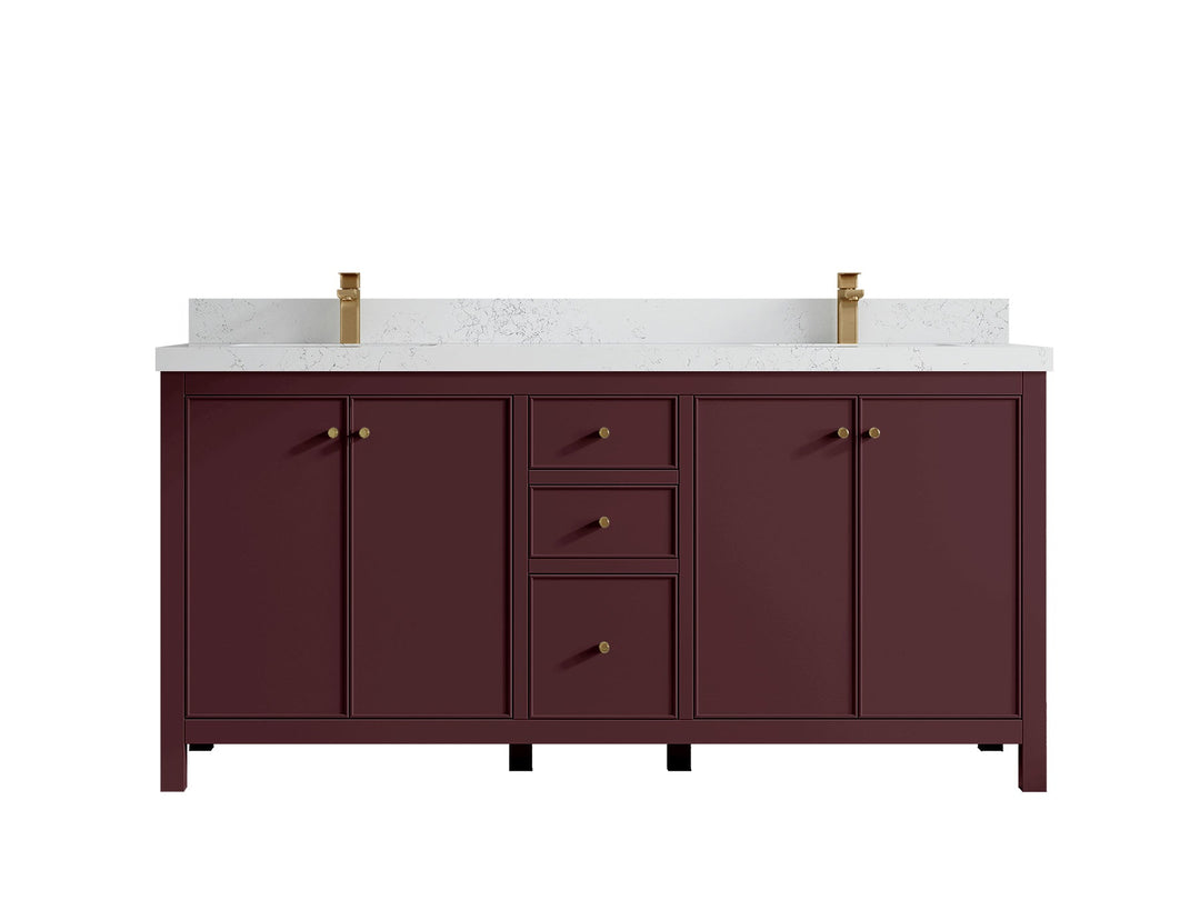 Chicago 72 in. W x 22 in. D Double Sink Bathroom Vanity - Willow Bath and Vanity