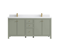 Chicago 72 in. W x 22 in. D Double Sink Bathroom Vanity - photo 45