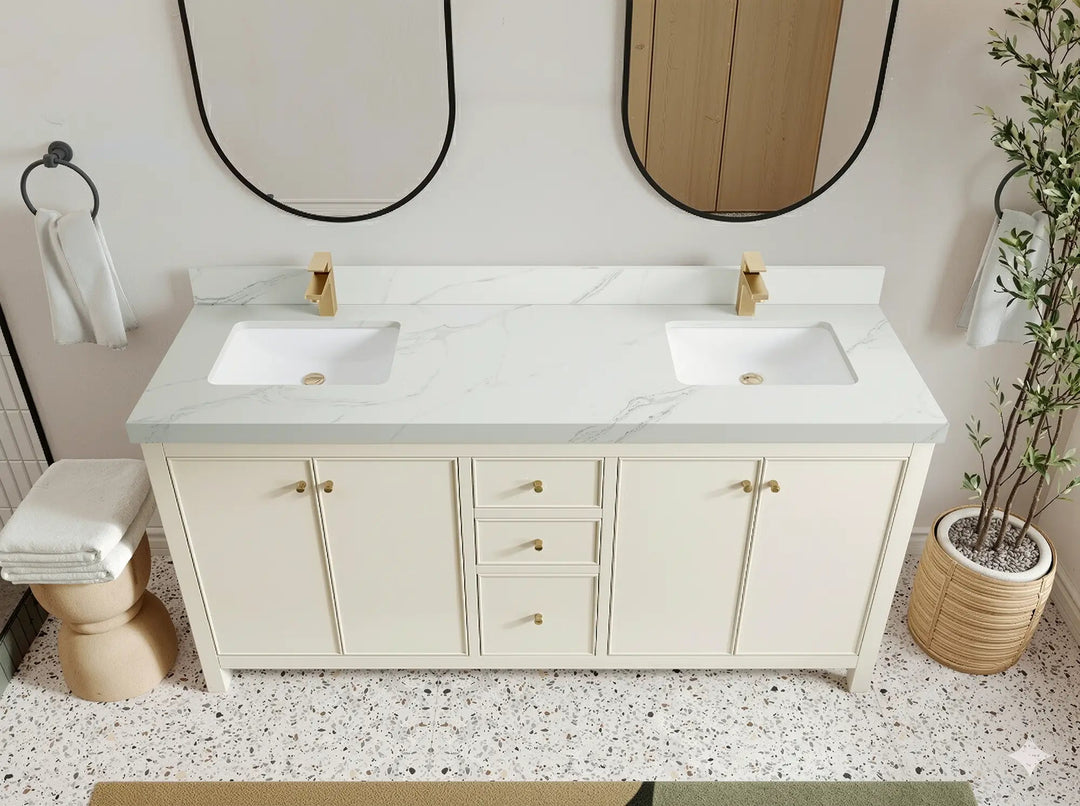 Chicago 72 in. W x 22 in. D Double Sink Bathroom Vanity - Willow Bath and Vanity