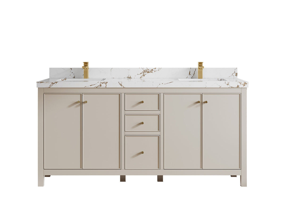 Chicago 72 in. W x 22 in. D Double Sink Bathroom Vanity - Willow Bath and Vanity