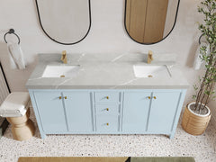 Chicago 72 in. W x 22 in. D Double Sink Bathroom Vanity - photo 32