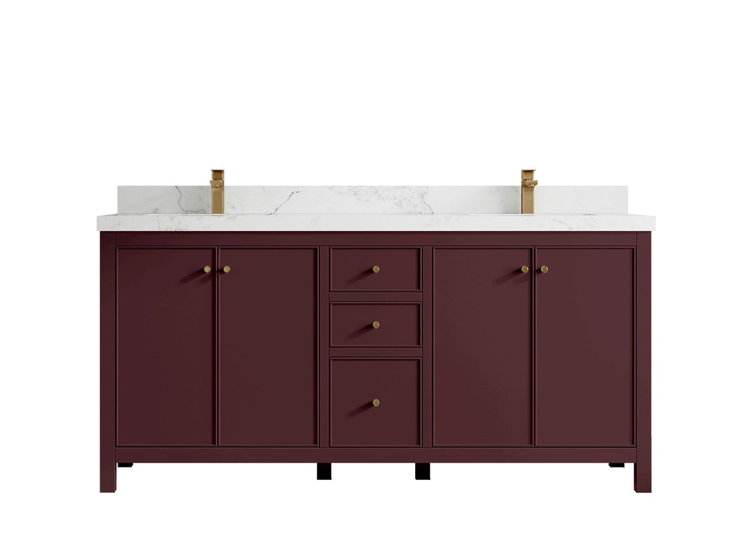 Chicago 72 in. W x 22 in. D Double Sink Bathroom Vanity - Willow Bath and Vanity