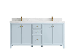 Chicago 72 in. W x 22 in. D Double Sink Bathroom Vanity - photo 19