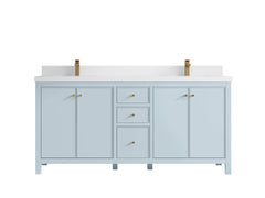 Chicago 72 in. W x 22 in. D Double Sink Bathroom Vanity - photo 45