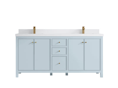 Chicago 72 in. W x 22 in. D Double Sink Bathroom Vanity - Willow Bath and Vanity