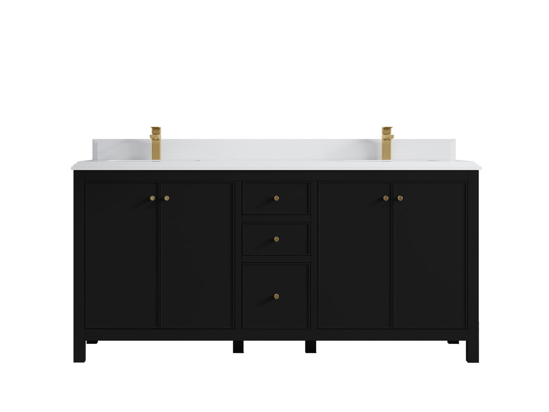 Chicago 72 in. W x 22 in. D Double Sink Bathroom Vanity - Willow Bath and Vanity
