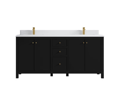 Chicago 72 in. W x 22 in. D Double Sink Bathroom Vanity - Willow Bath and Vanity