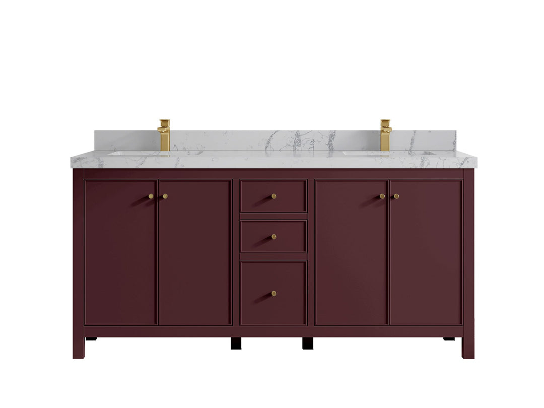 Chicago 72 in. W x 22 in. D Double Sink Bathroom Vanity - Willow Bath and Vanity