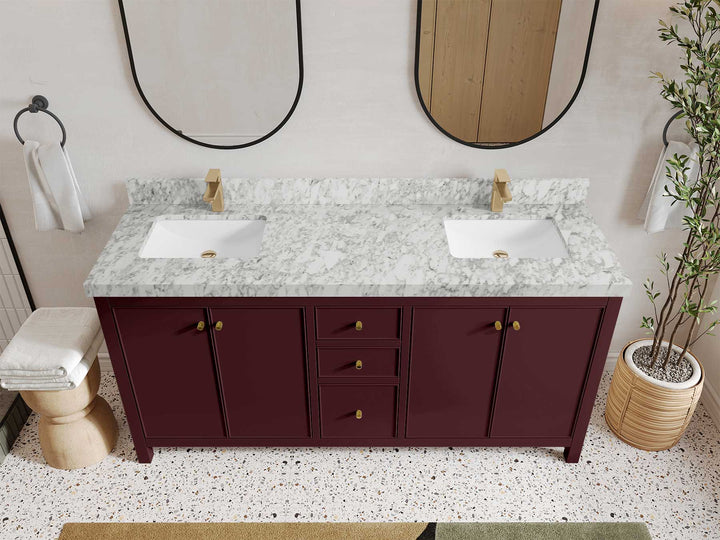 Chicago 72 in. W x 22 in. D Double Sink Bathroom Vanity - photo 25