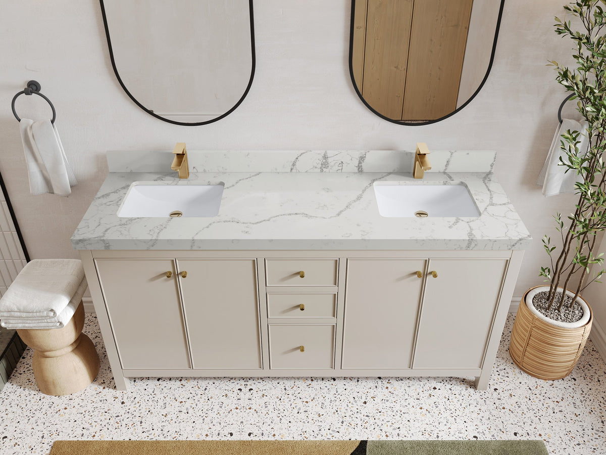 Chicago 72 in. W x 22 in. D Double Sink Bathroom Vanity - Willow Bath and Vanity