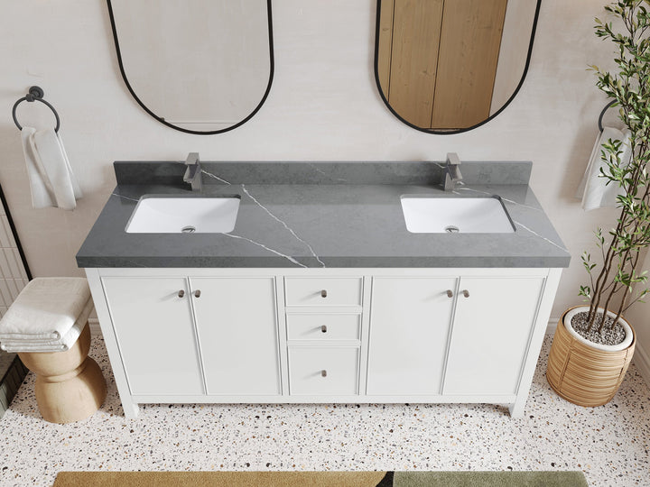 Chicago 72 in. W x 22 in. D Double Sink Bathroom Vanity - photo 34